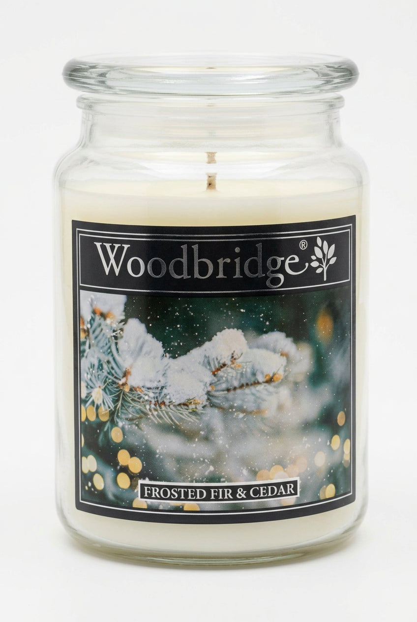 Frosted fir candle