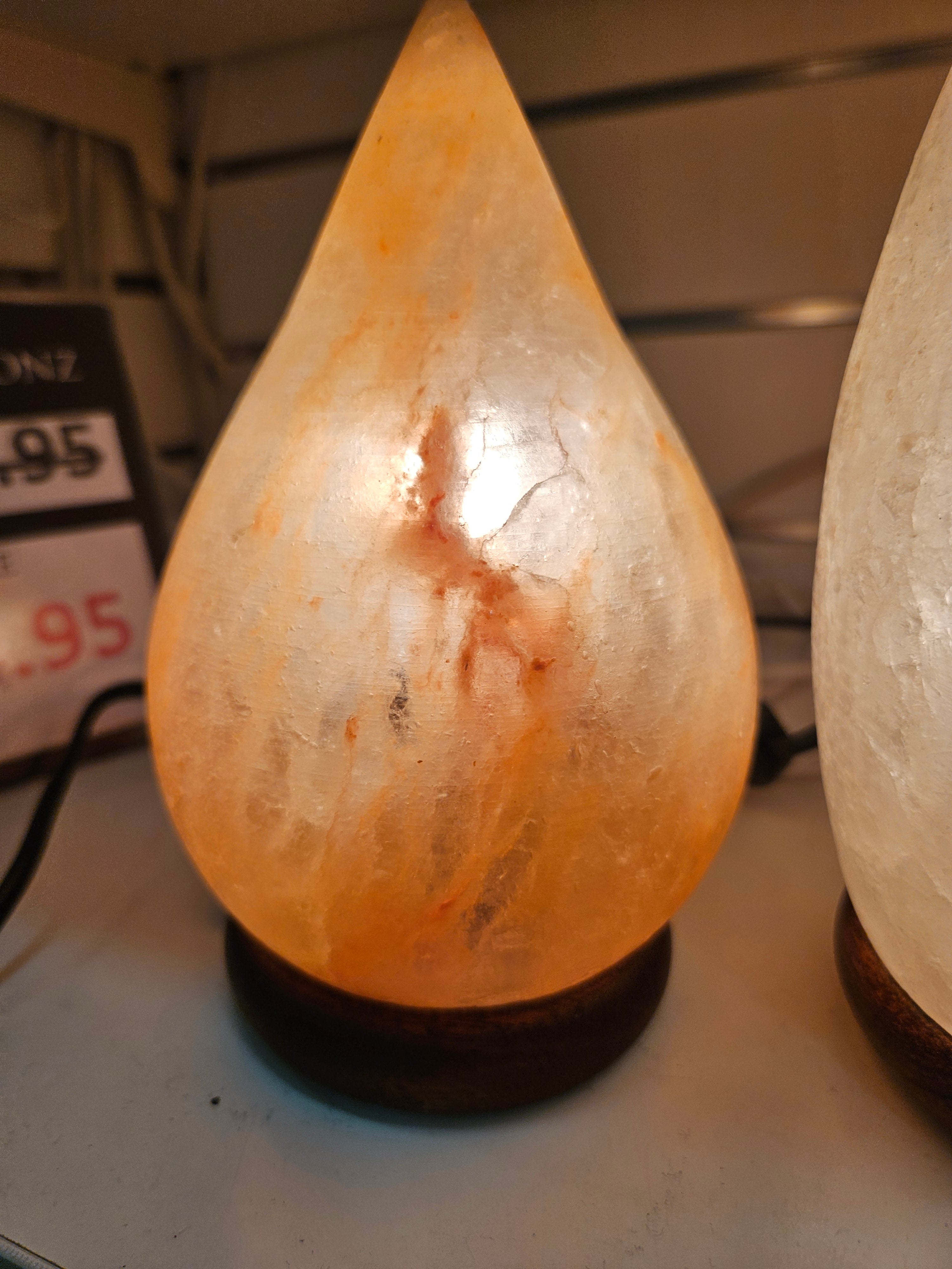 Tear drop salt lamp