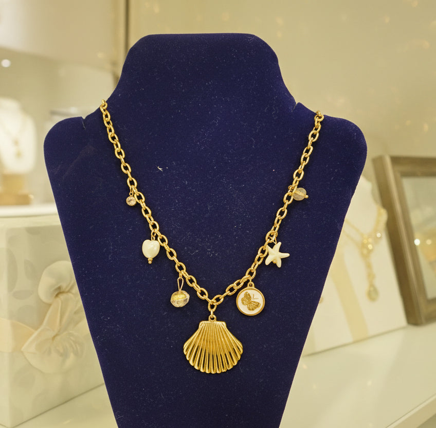Seashell Necklace 18kmGold Plated