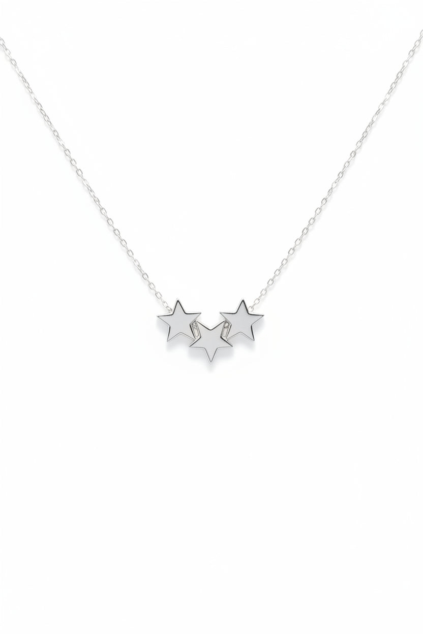 Sterling silver treble star pendant
