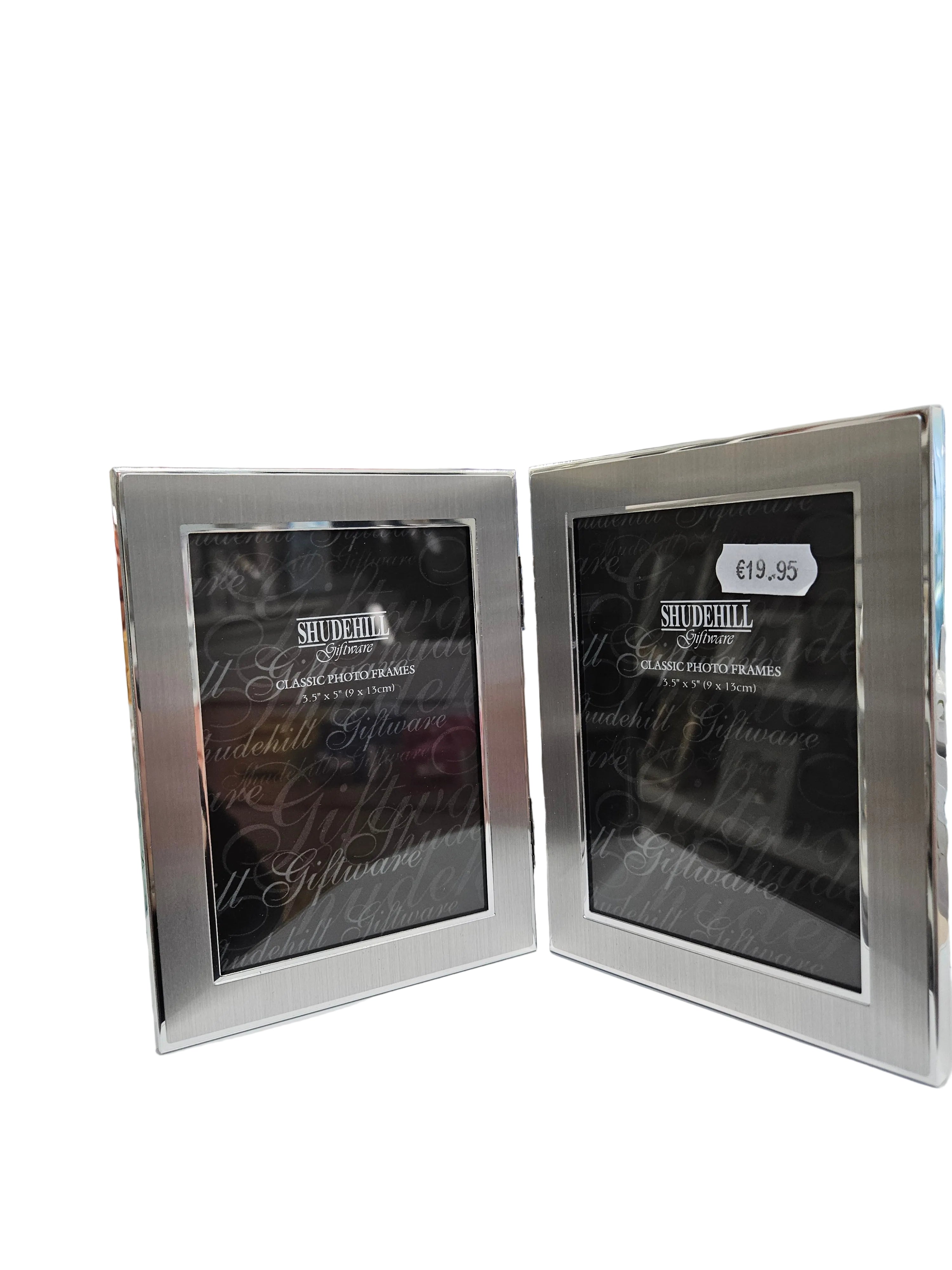 Plain Silver 3 x 5 Double Folding Frame