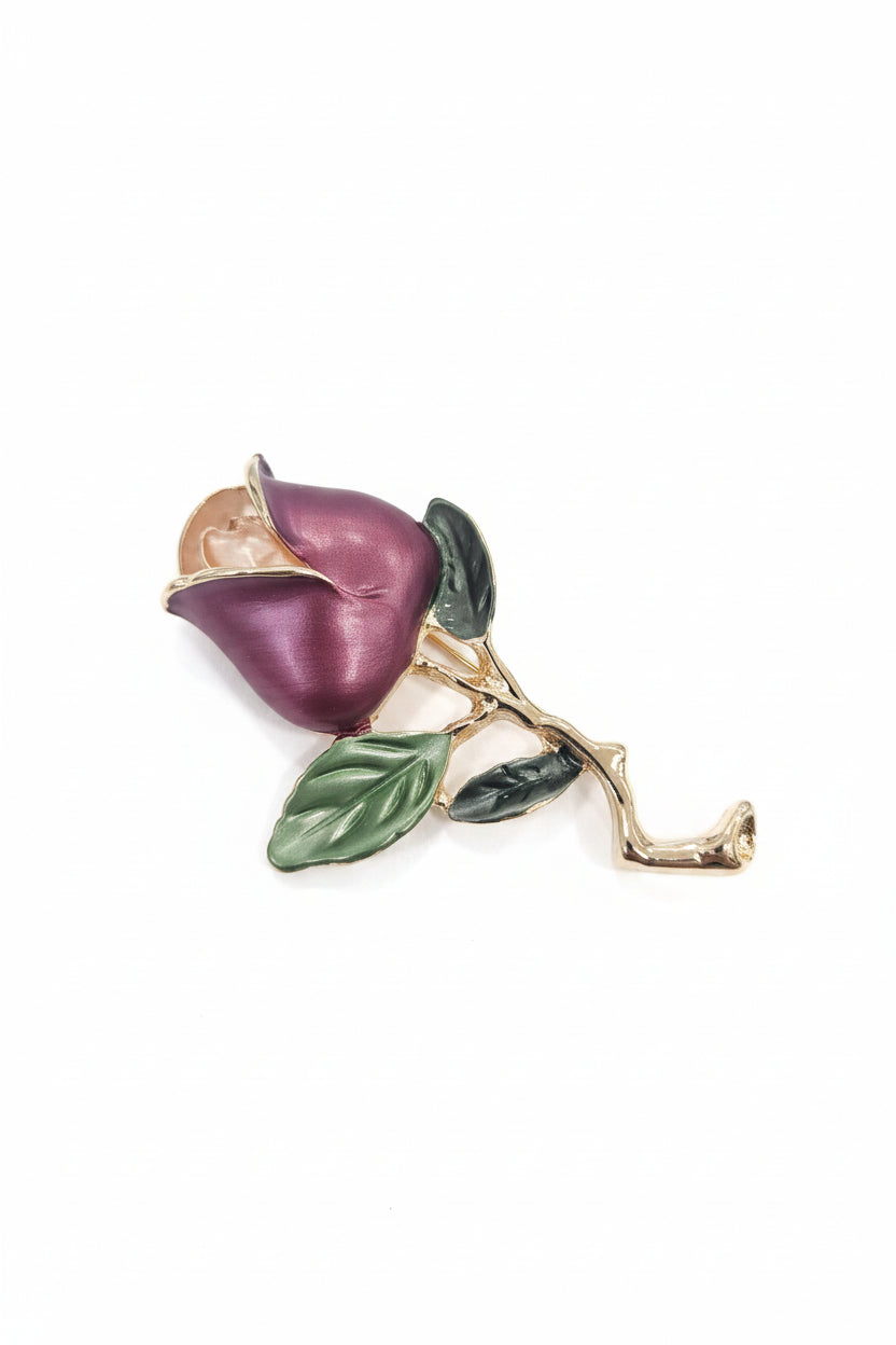Magnetic Rose Brooch