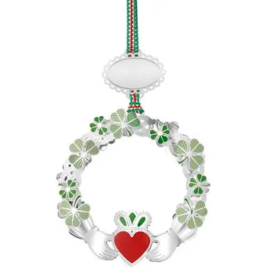 Newbridge Claddagh with Shamrock Christmas Tree Decoration