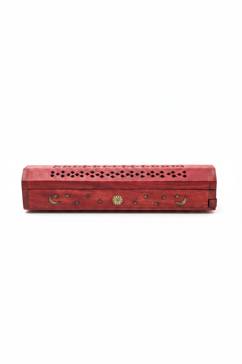 Incense & Cone Box Holder Red