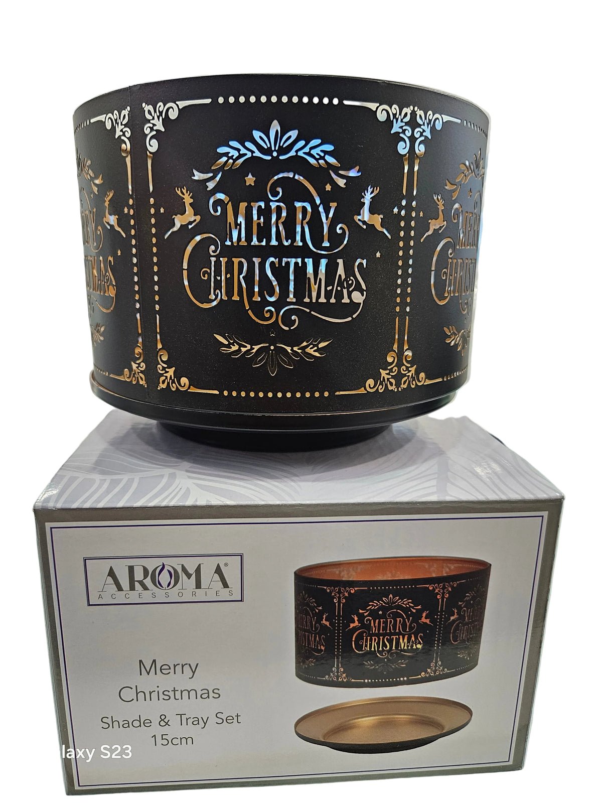 Merry Christmas shade & tray