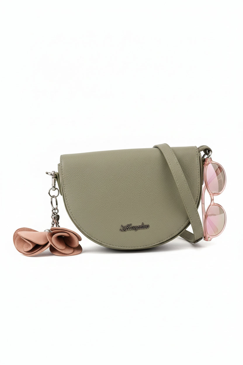 Hampton Tulip MOON Crossbody Bag Green