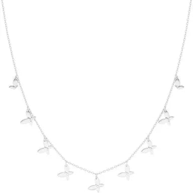 Tipperary Nine Butterflies Necklace Silver