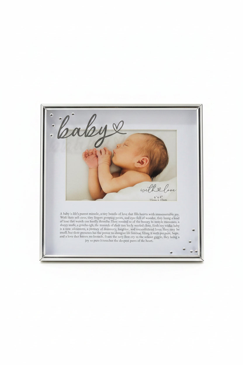 Silver Word Baby Frame 6x4