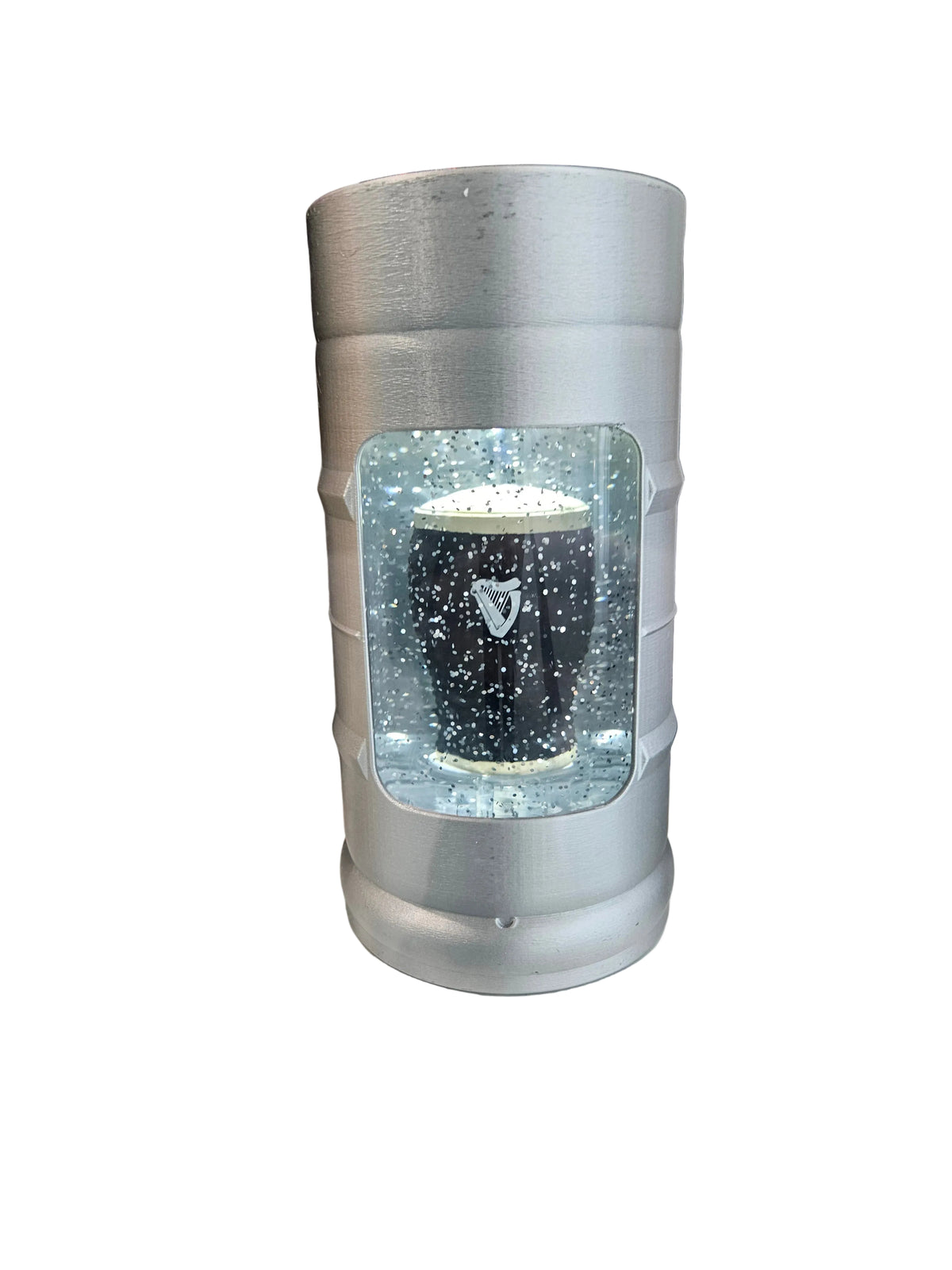 Keg with Pint Stout