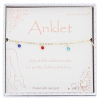 Rich Colours Gold Plated Anklet