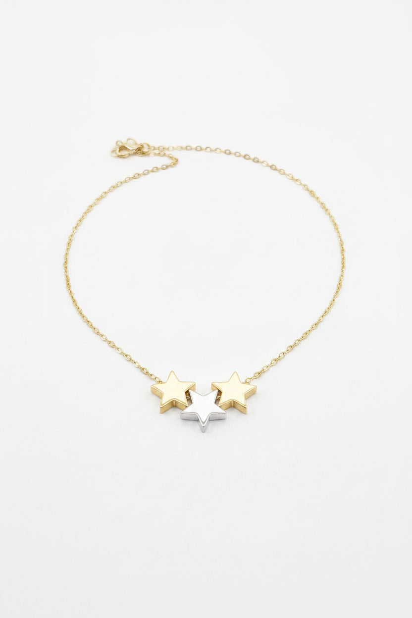 Sterling Silver, gold plated treble str pend