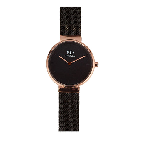Black Mesh Band Watch