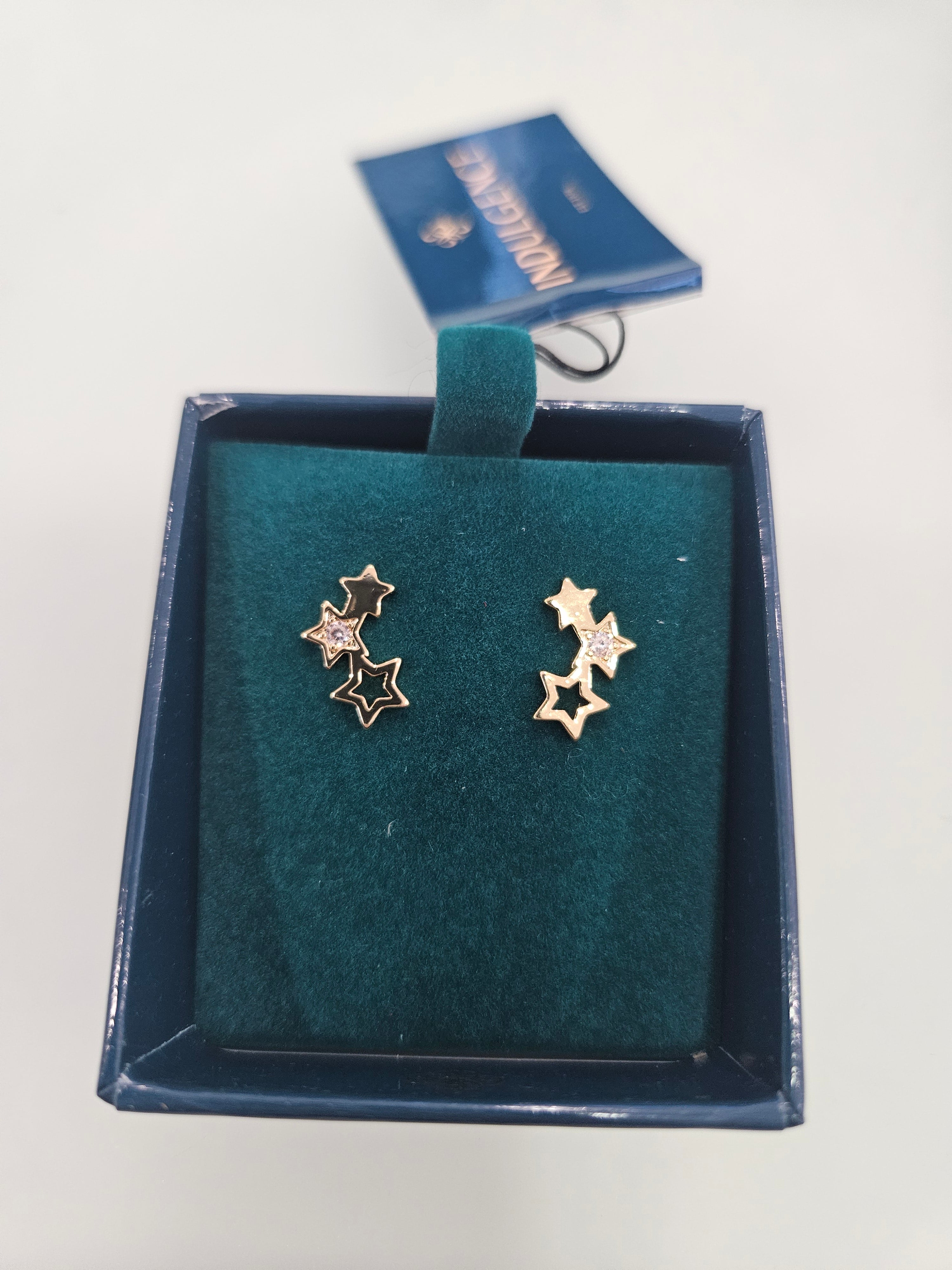 Goldplated 3 Star Creeper Earrings