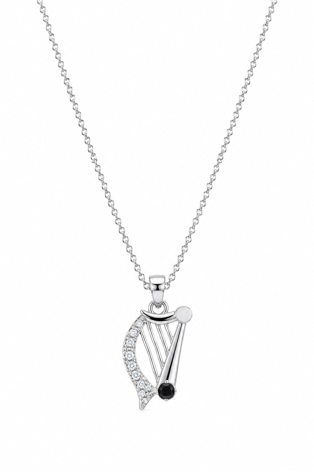 Silver Plated Harp Necklace