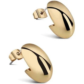 Newbridge Gold Plated Dome Mini Hoop Earrings