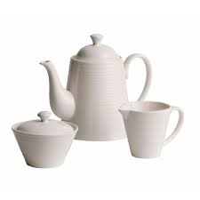 Ripple Beverage Pot, Sugar Bowl & Cream Set