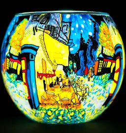 Cafe by night , night light