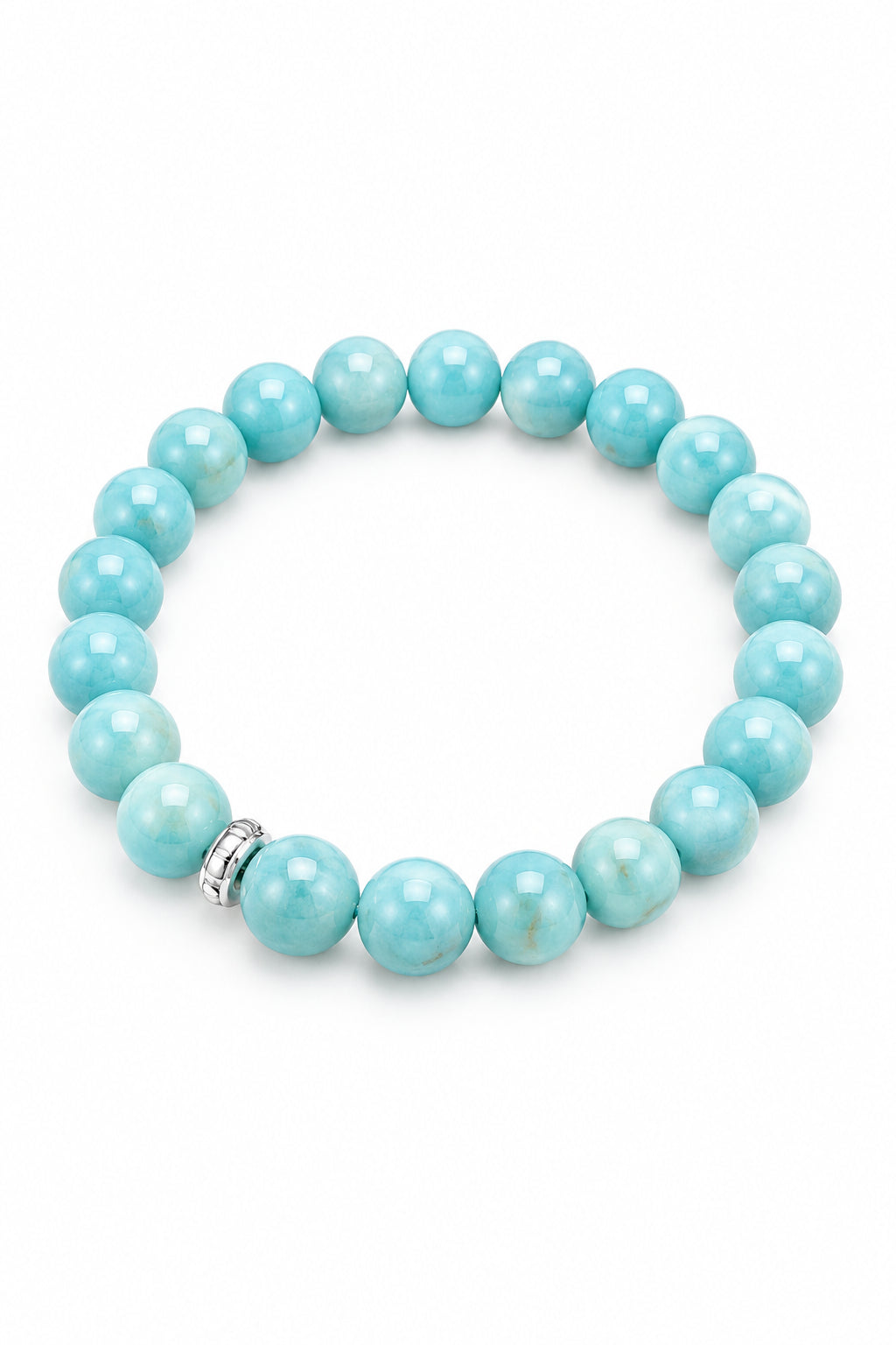 Stretch aqua marine stone braclet