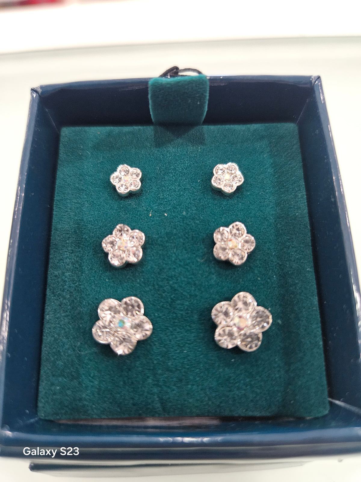 Trio Set of Flower Stud Earrings