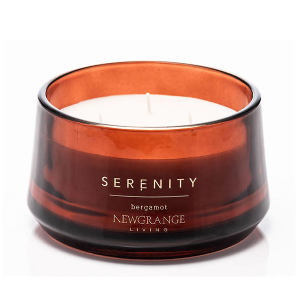 Newgrange Serenity Bergamot Luxury Candle 3 Wick