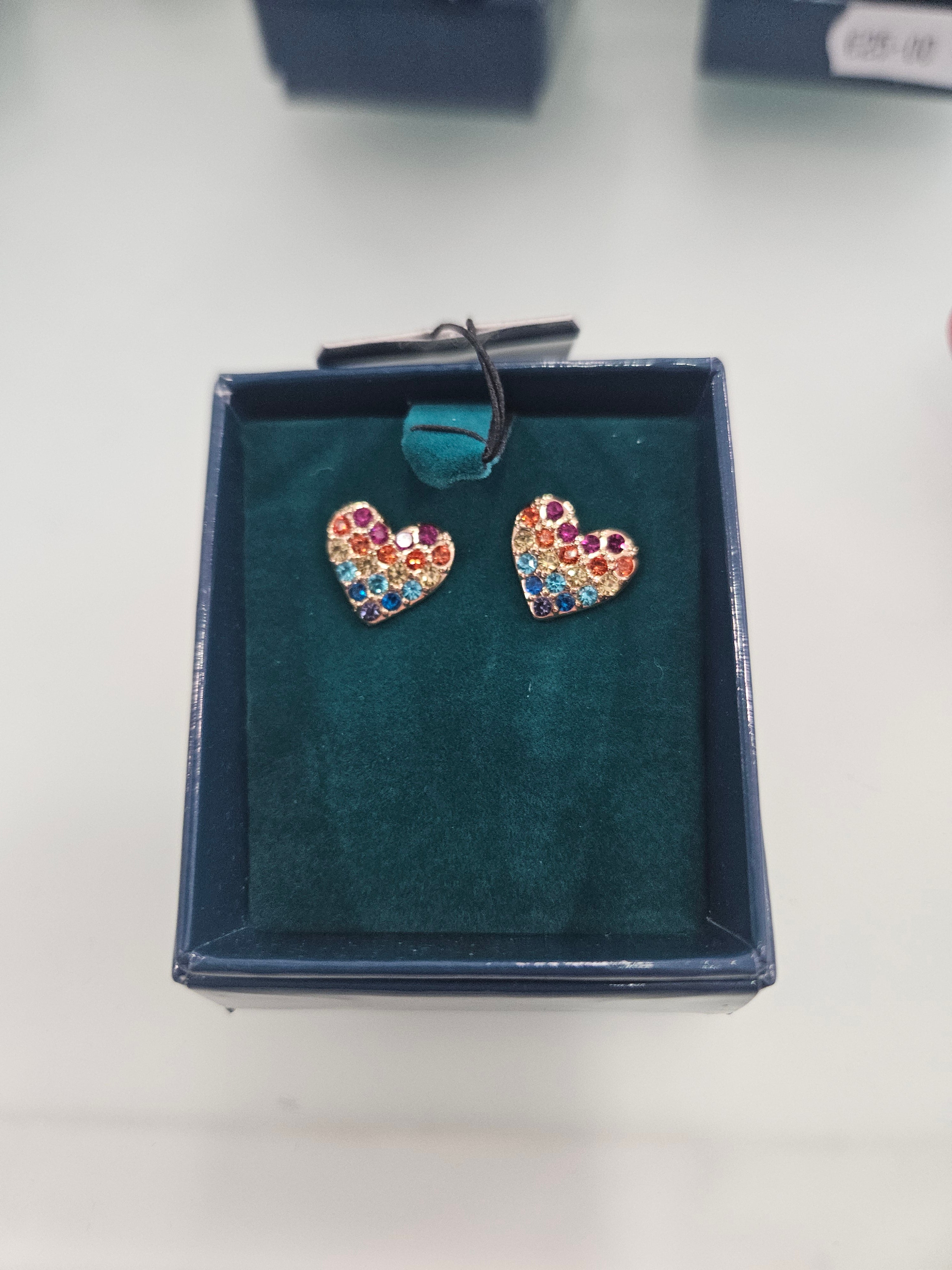 Coloured Heart Earrings