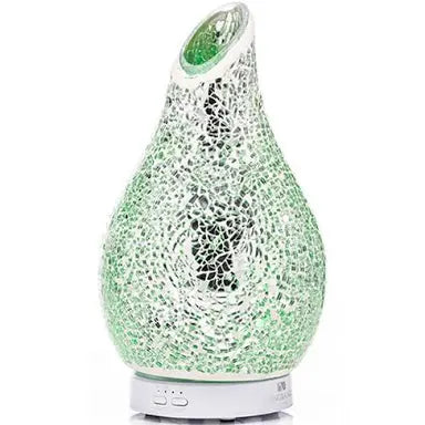 Silver Crackle Electric Aroma Diffuser Green