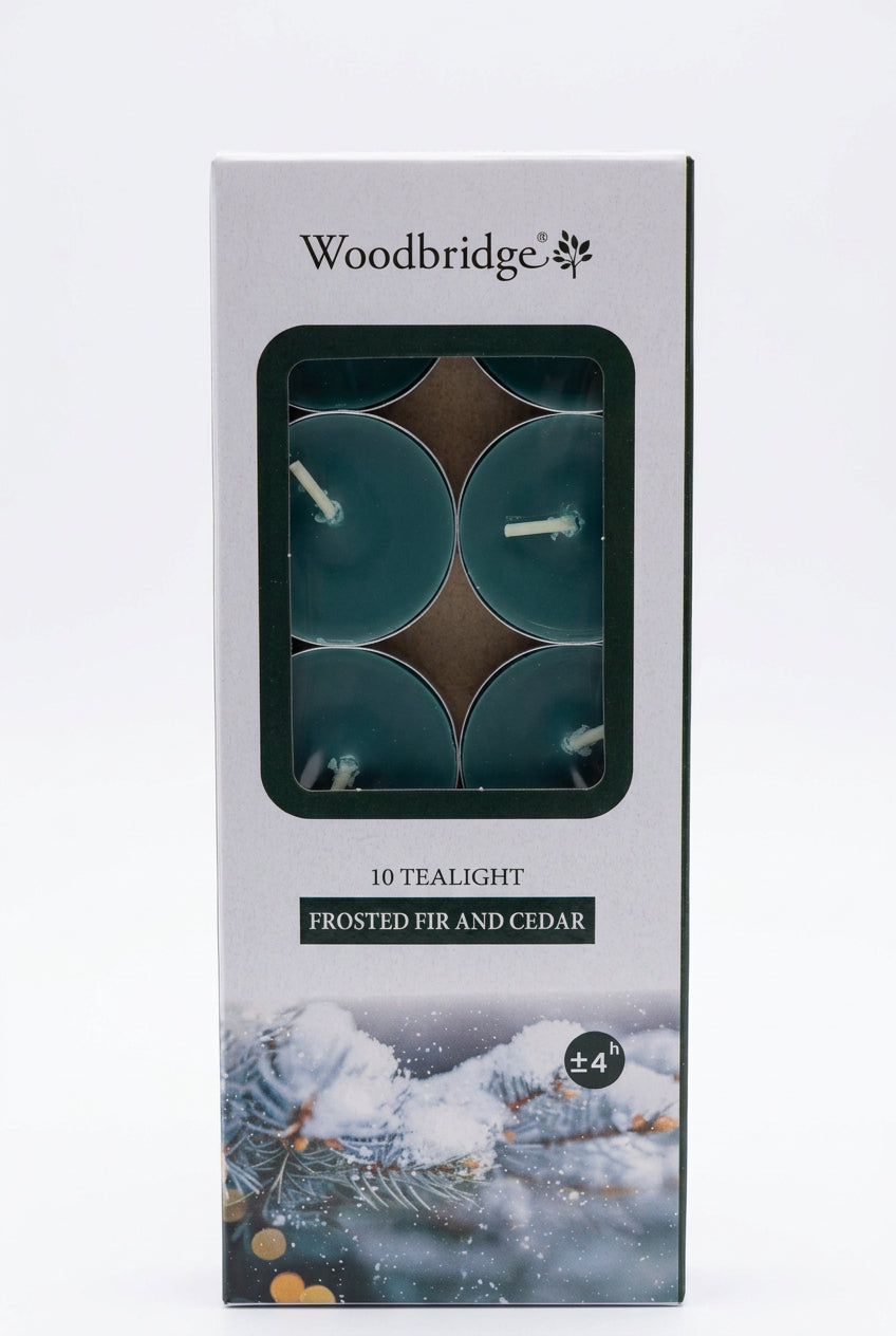 Frosted fir & cedar tealights