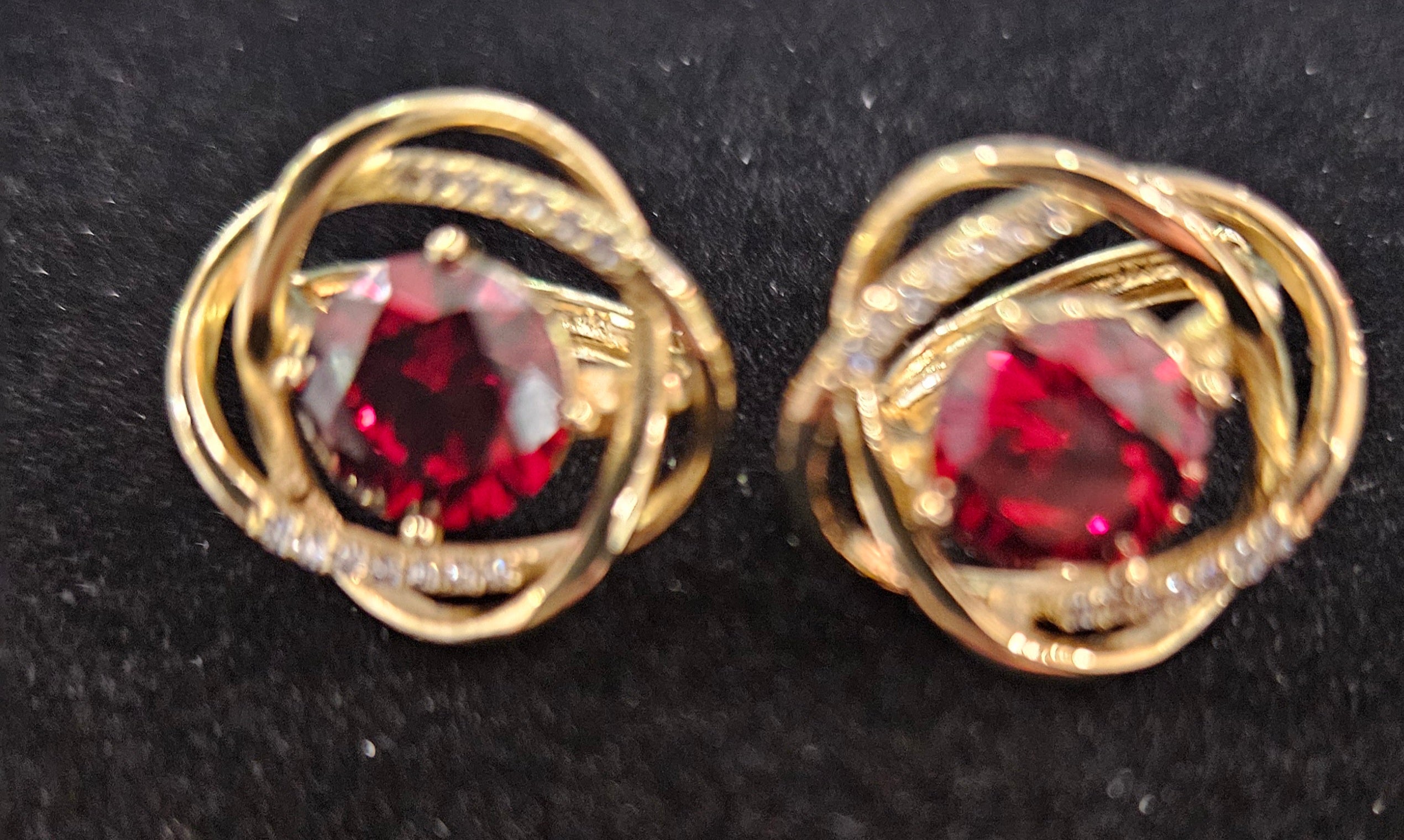 Ruby Hoop Earrings