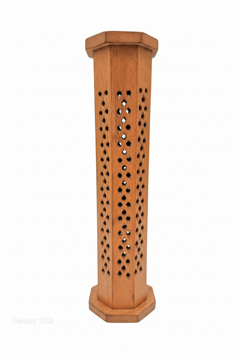 Orange wooden tower burner