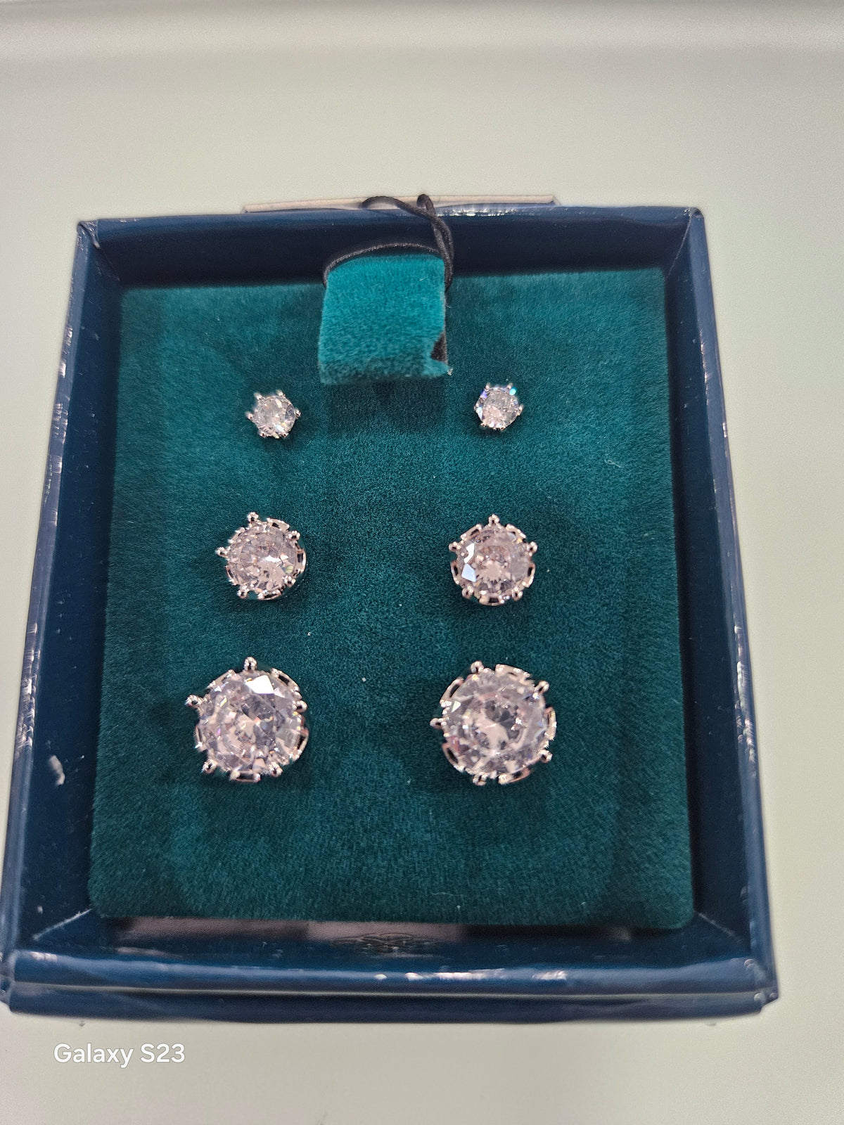 Trio Set of Crown Stud Earrings