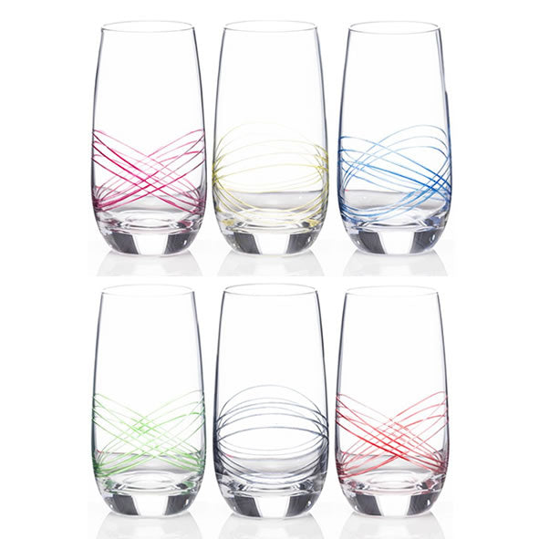 Newgrange Swirl Party Hi-Ball Glasses Set 6