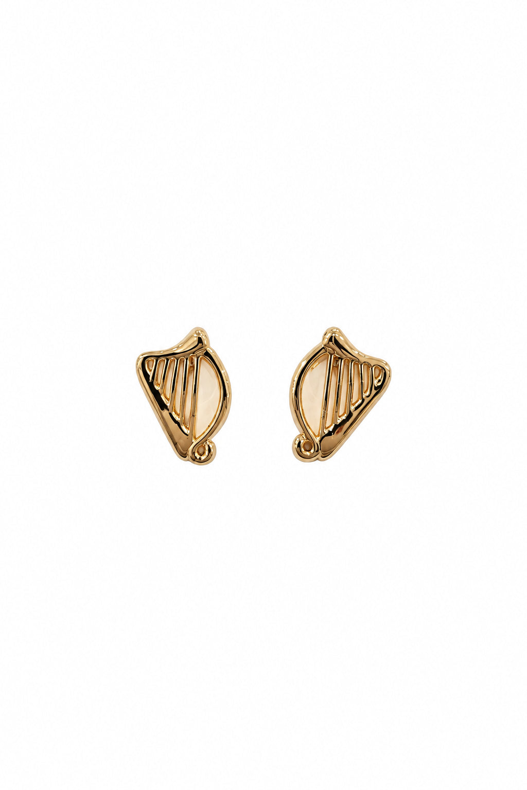 Goldplated Harp Earrings