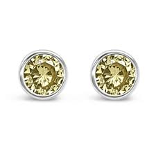 Sterling Silver Stud November Earring