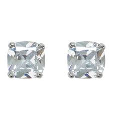 Tipperary Square Clear Stone Stud