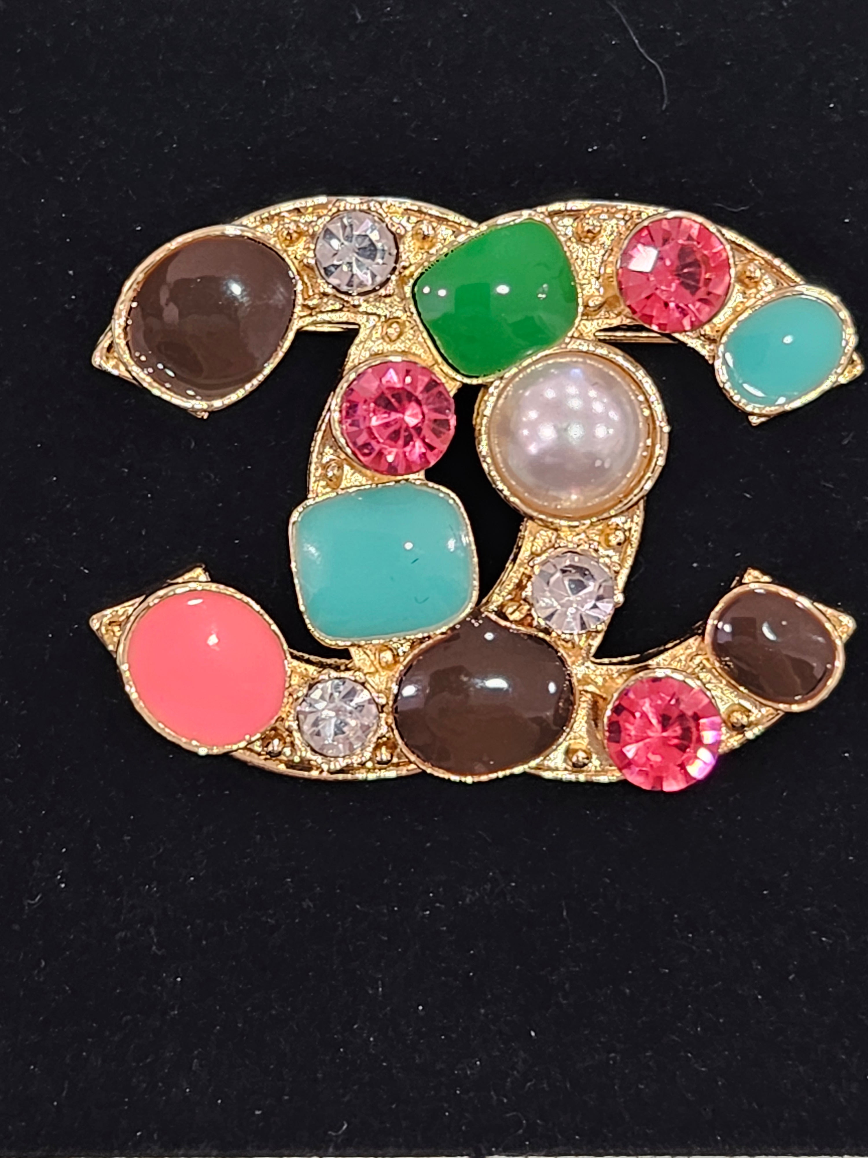 Multi Colour Stone Brooch