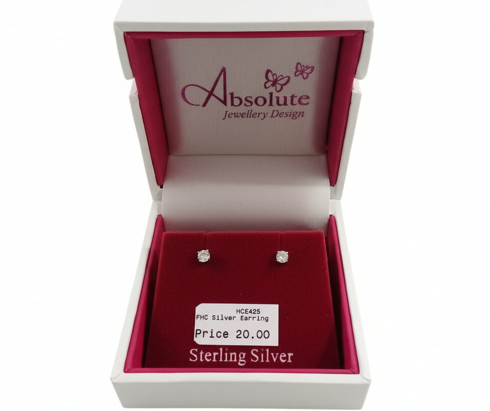 Absolute Kids Small Clear Stud Earring