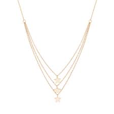 Tipperary 3 Star Triple Gold Chain Necklace