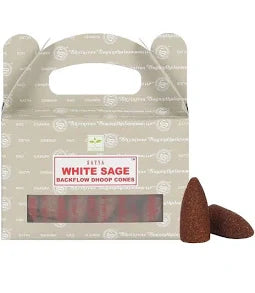 White Sage Backflow Cones by Satya