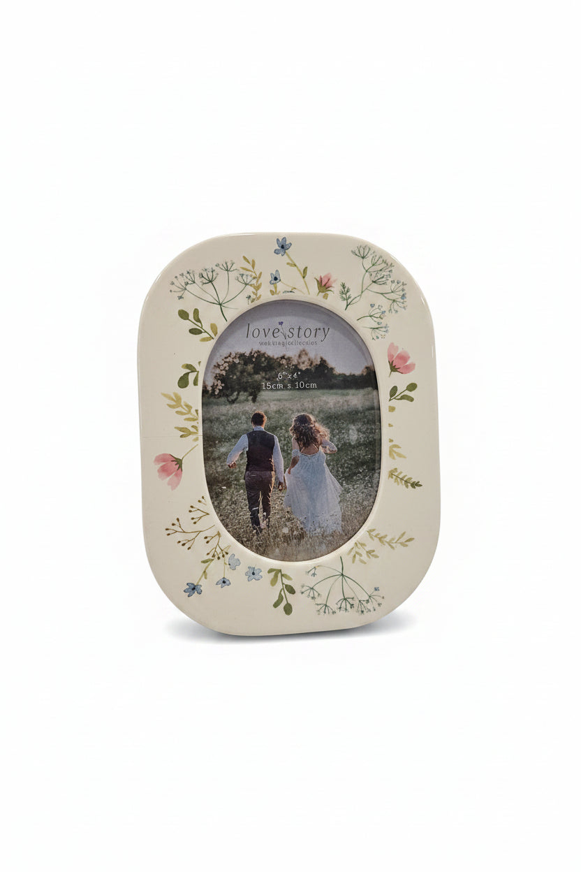 Ceramic Oval Photo Frame 4×6