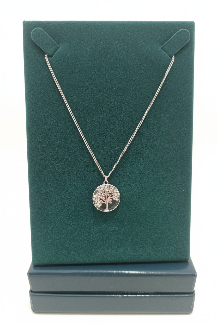 Silverplated tree of life pendant