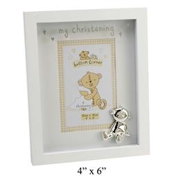 Button Corner Photo Frame & Icon "My Christening " 4×6