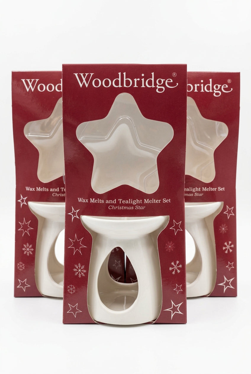 Wax melt & tealight melter set Christmas star