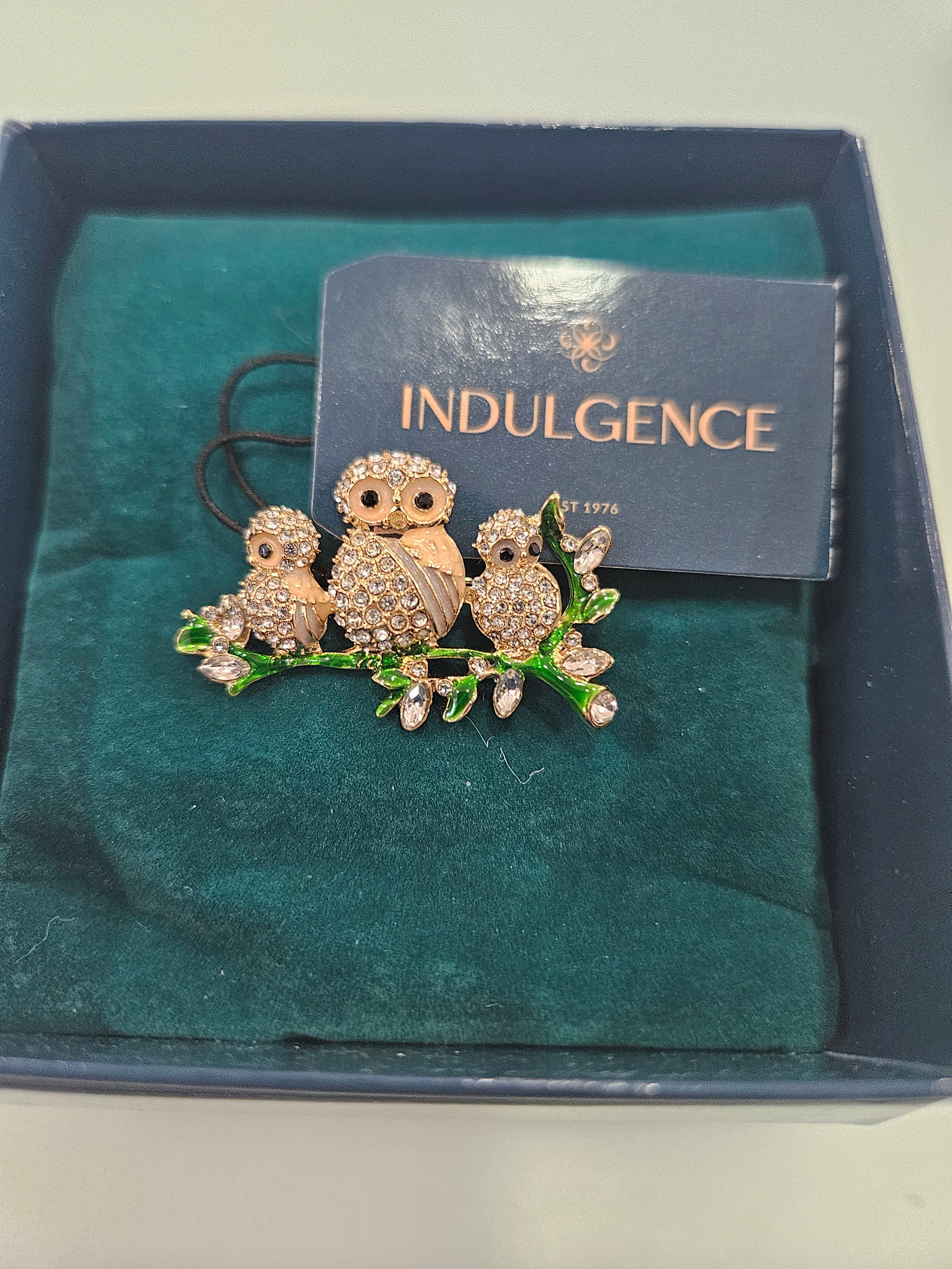 3 Owls on Branch Brooch