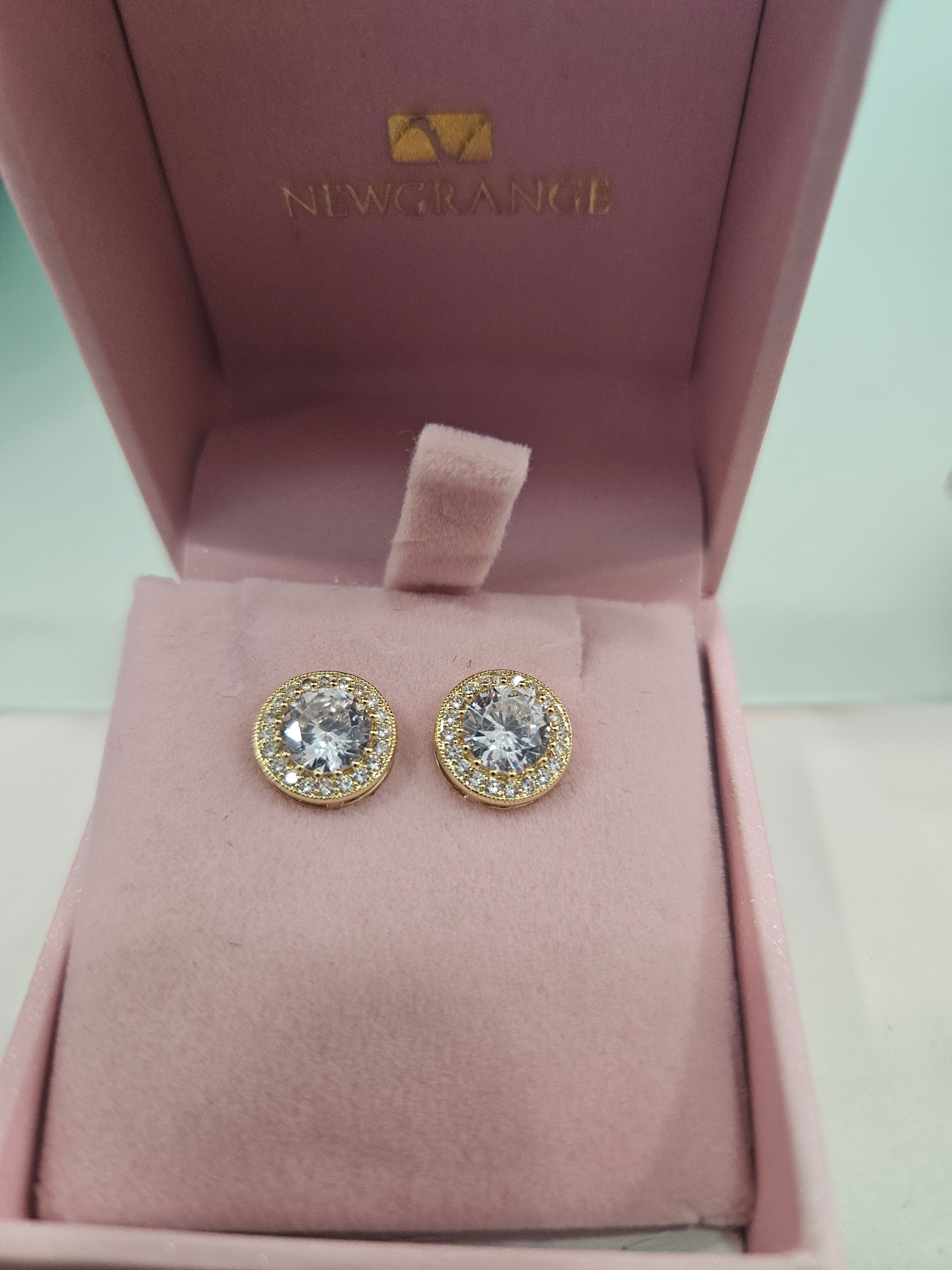 Goldplated Diamond earrings