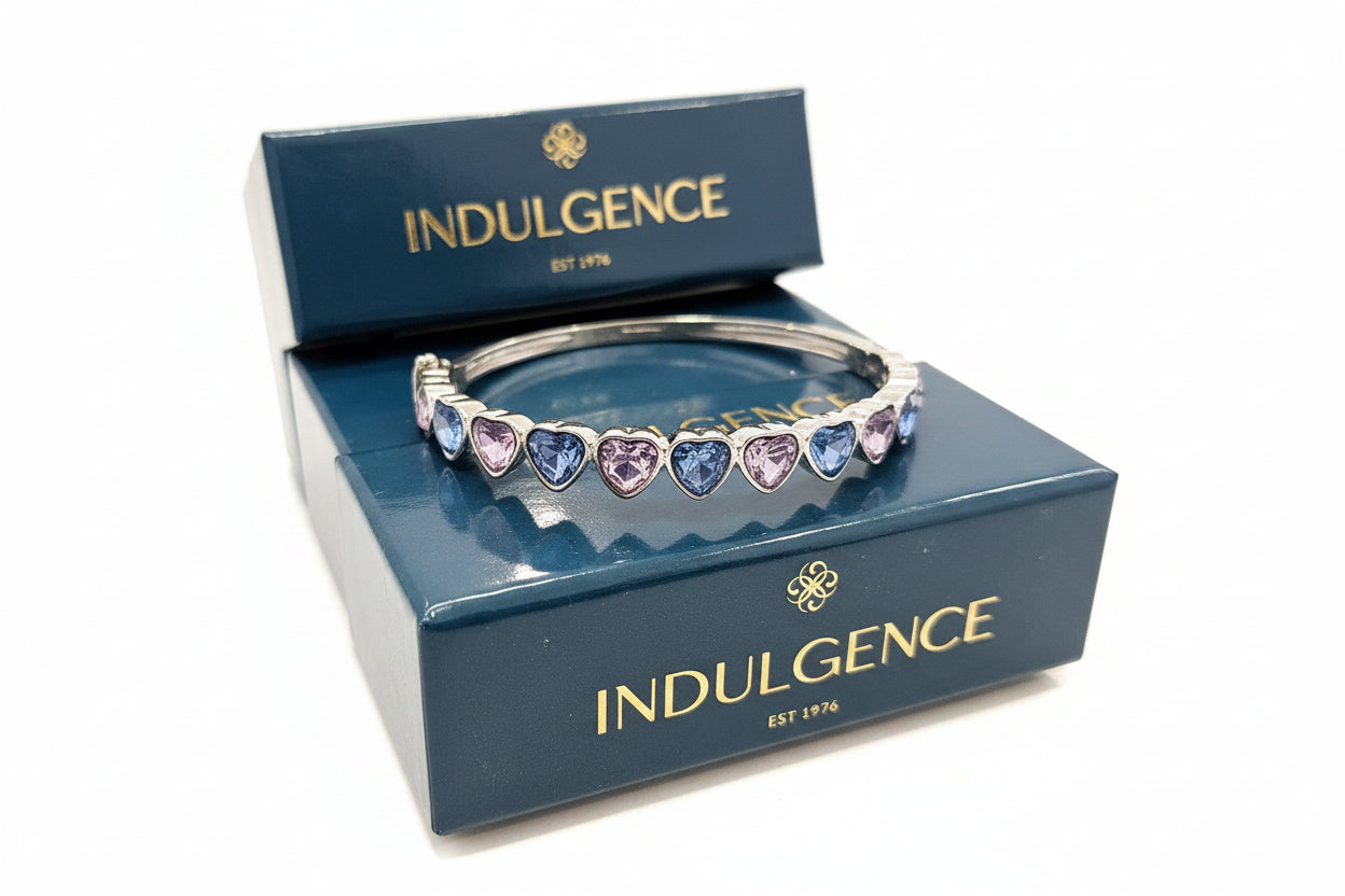 Pink & blue heart Bangle