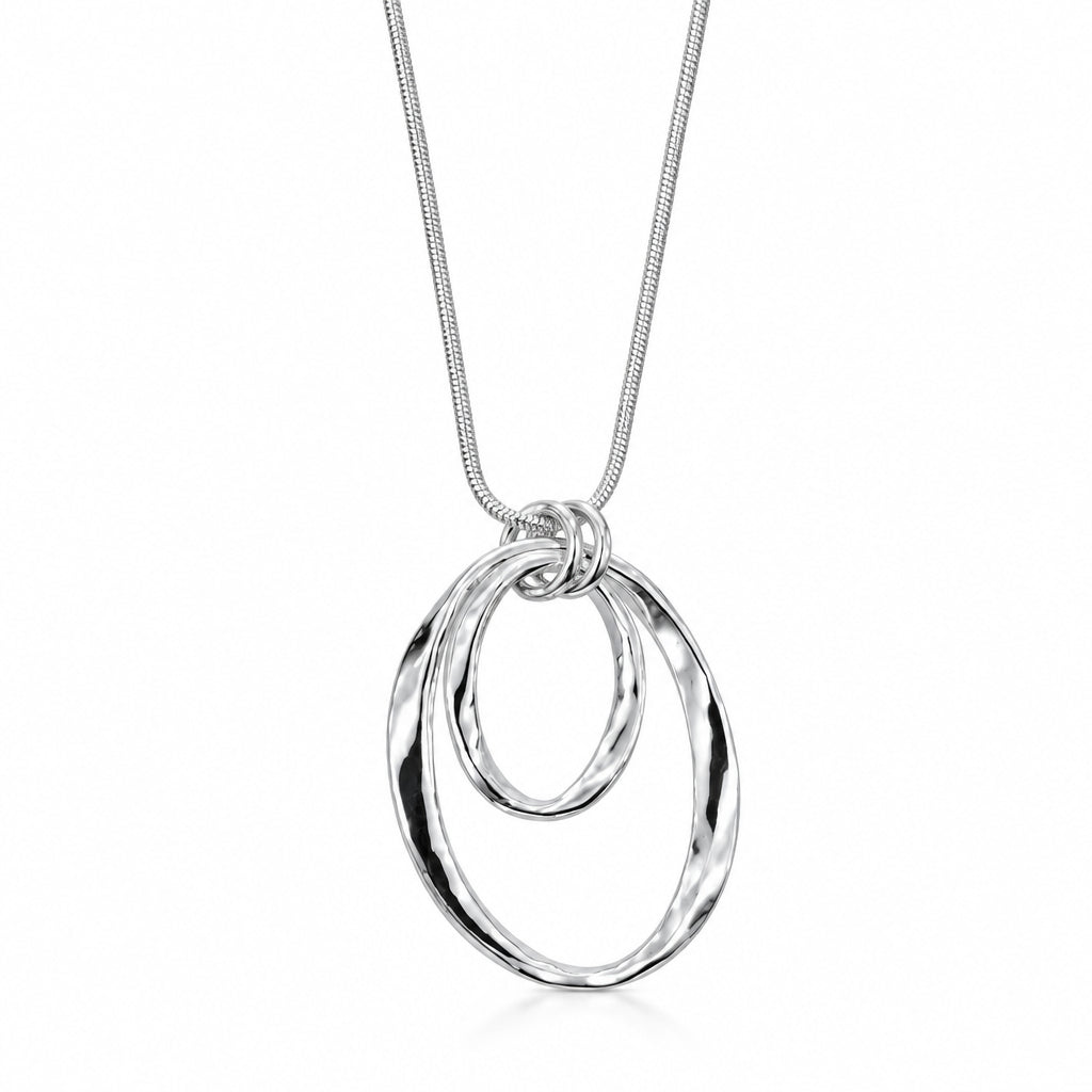 Silverplated Pendant with 2 Large Discs
