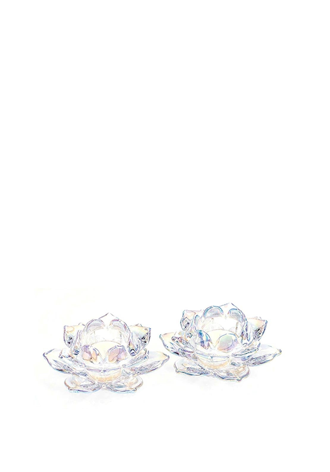Newgrange Unicorn Lustre Lotus Tealights Pair
