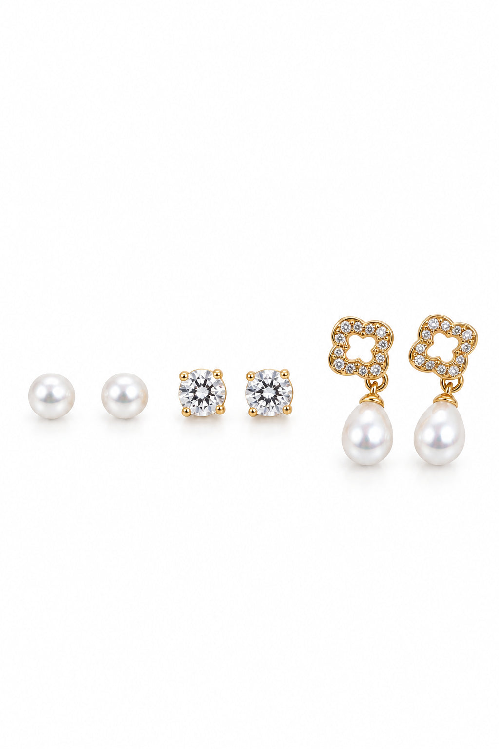 Trio of 3 Goldplated Earrings