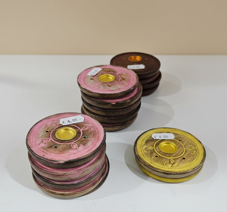Round Multi Coloured Incense Holder