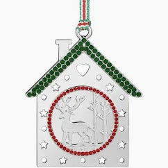 Newbridge Christmas House with Reindeer Tree Decoration